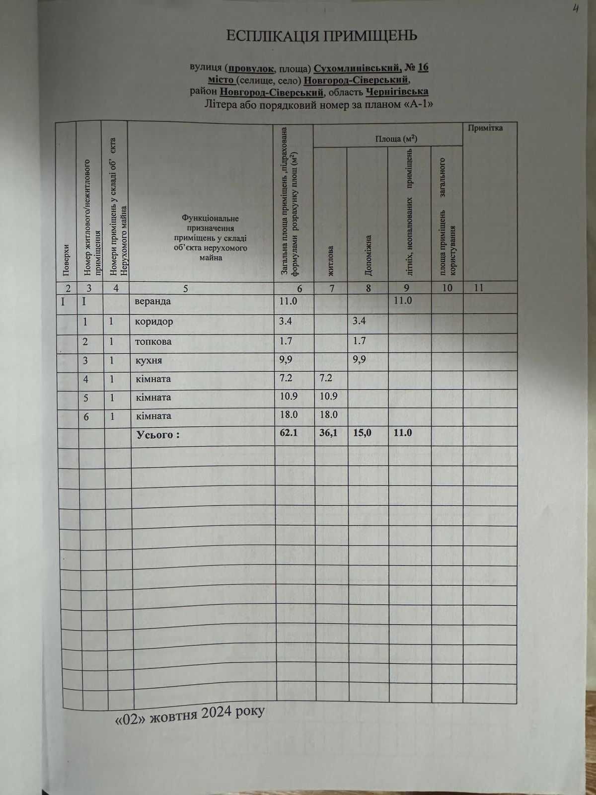 Продаж будинку за адресою провулок Сухомлинівський 16