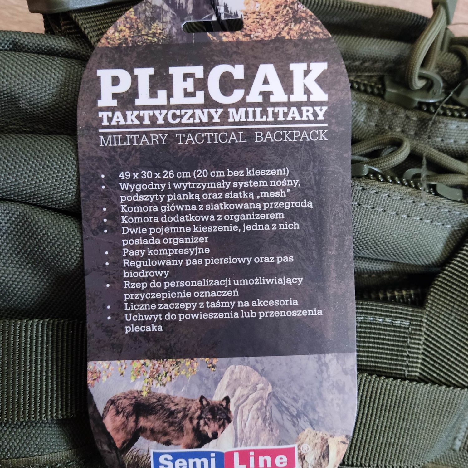 Plecak taktyczny military Semi Line 20-40 l khaki