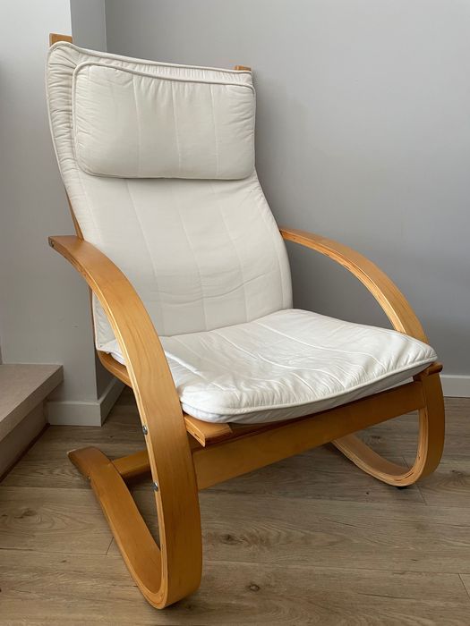 Poltrona bétula/branco