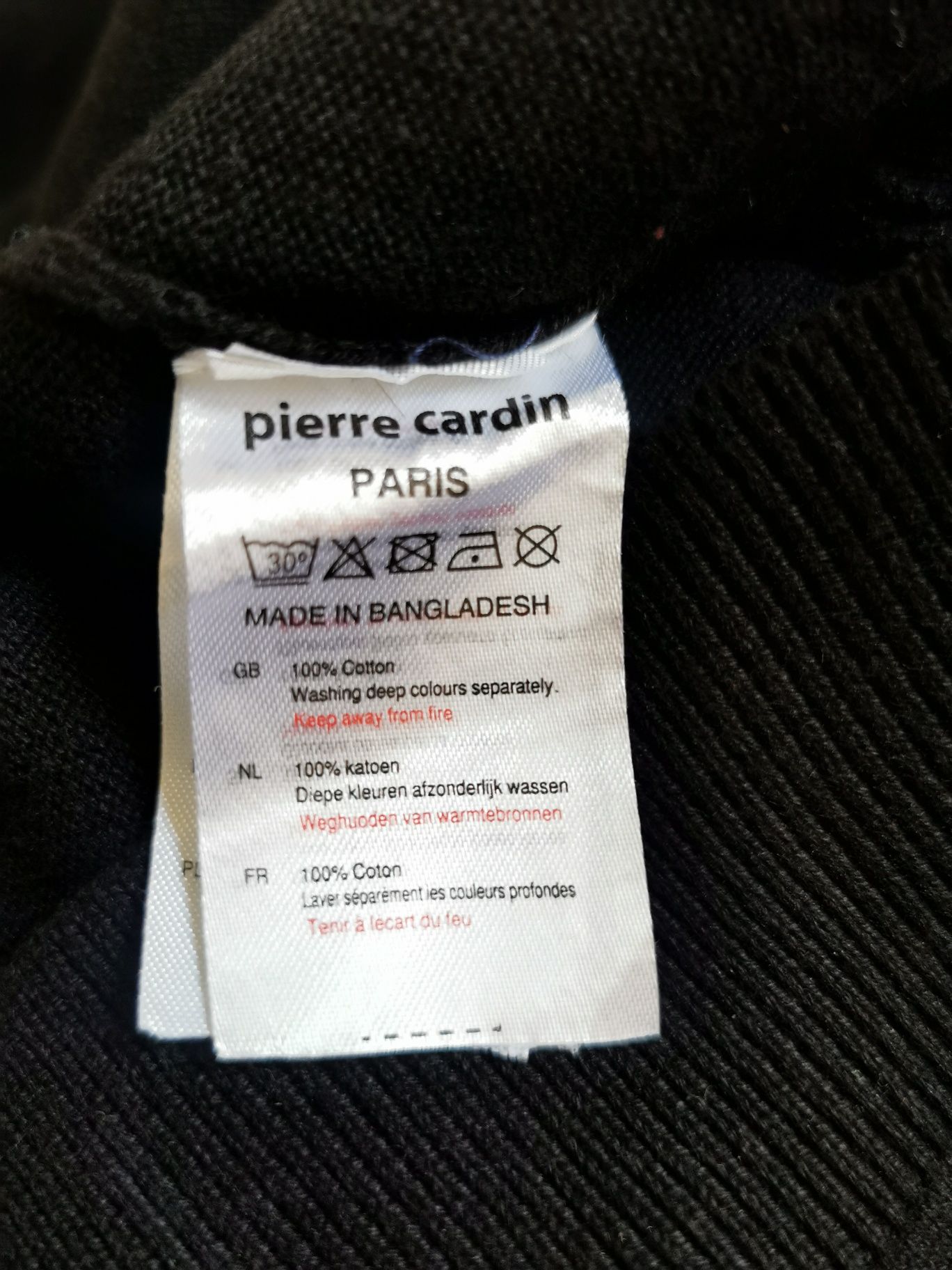 Pierre Cardin Sweter męski wstawka z koszulą