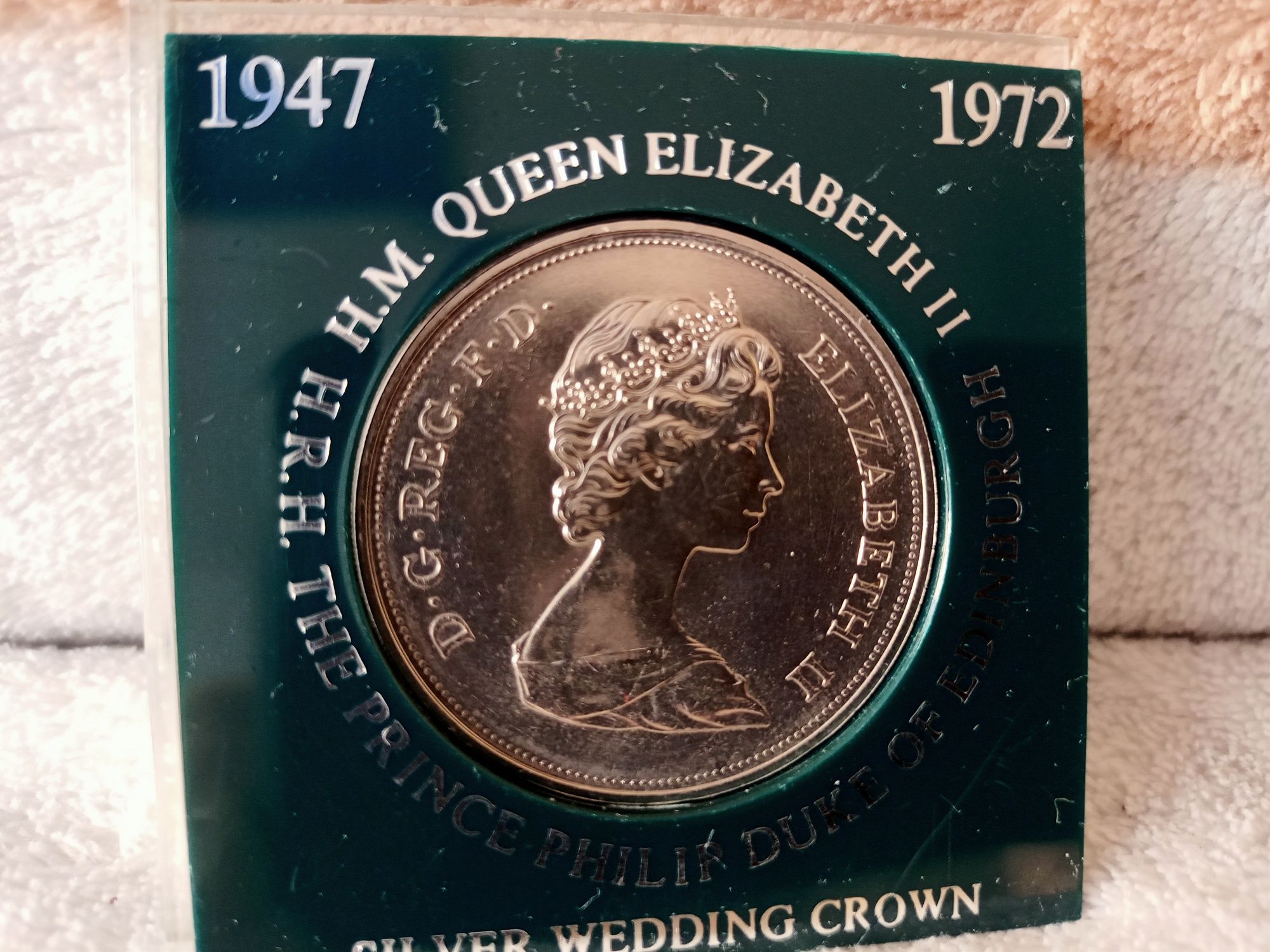 Moneta Królowa Elżbieta  II  Jubileusz 25 lecia zaślubin medal z 1972r