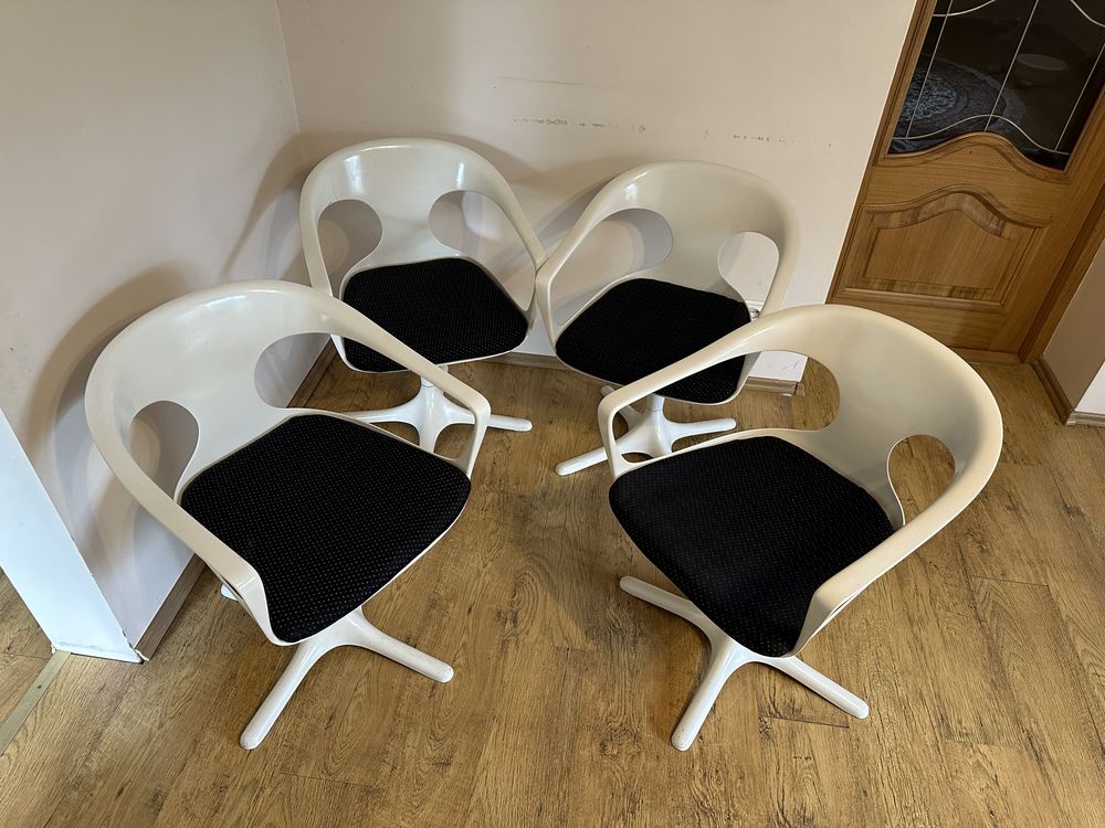 Lubke Konrad Schafer zestaw krzeseł krzesło Vintage lata 50 Design