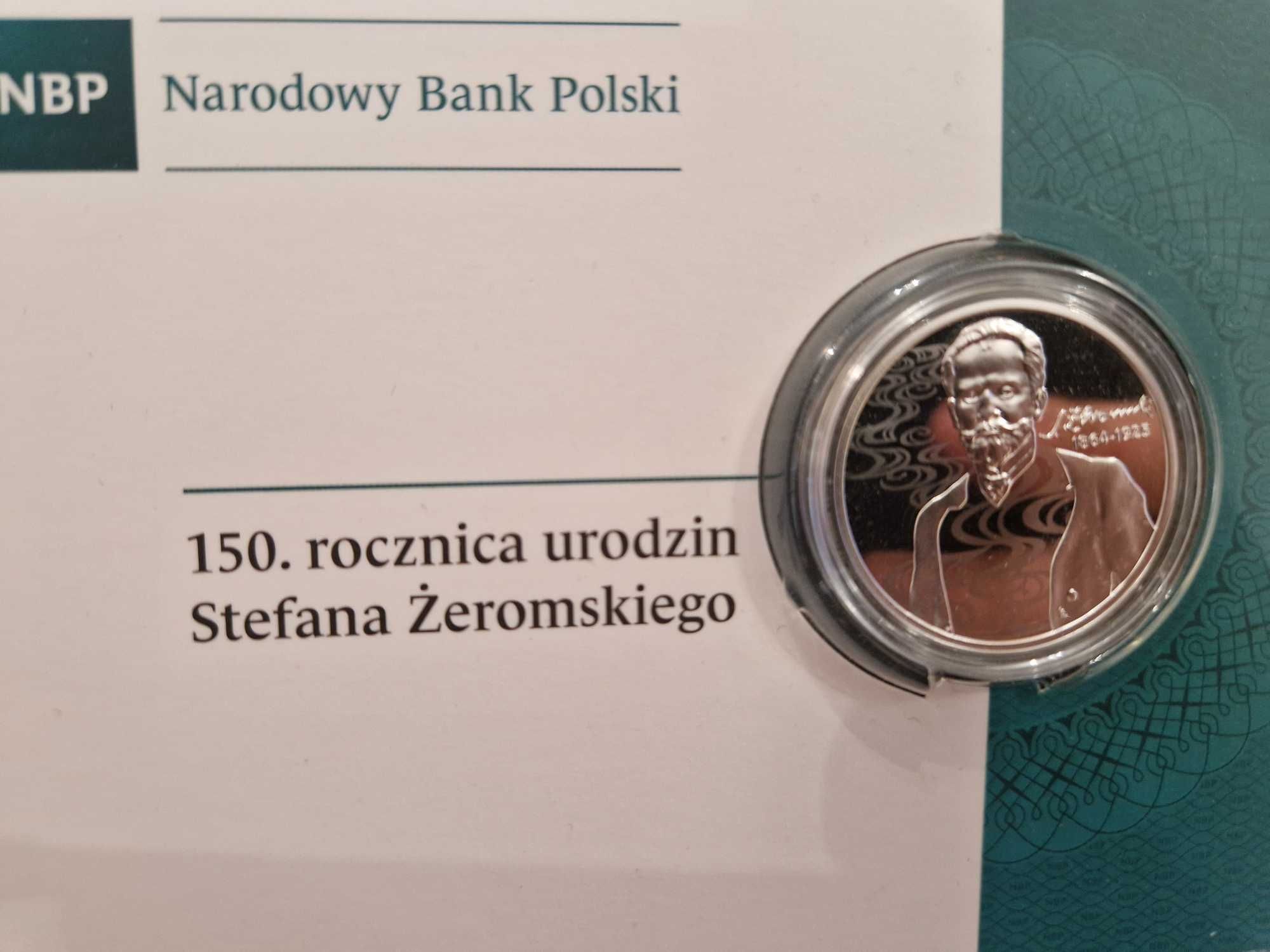 10 zł złotych 2014 Blister 150. Rocznica urodzin Stefana Żeromskiego