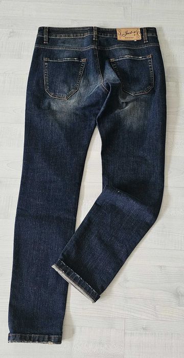 JUSTOR dzinsy zdobione włoskie roz L/XL