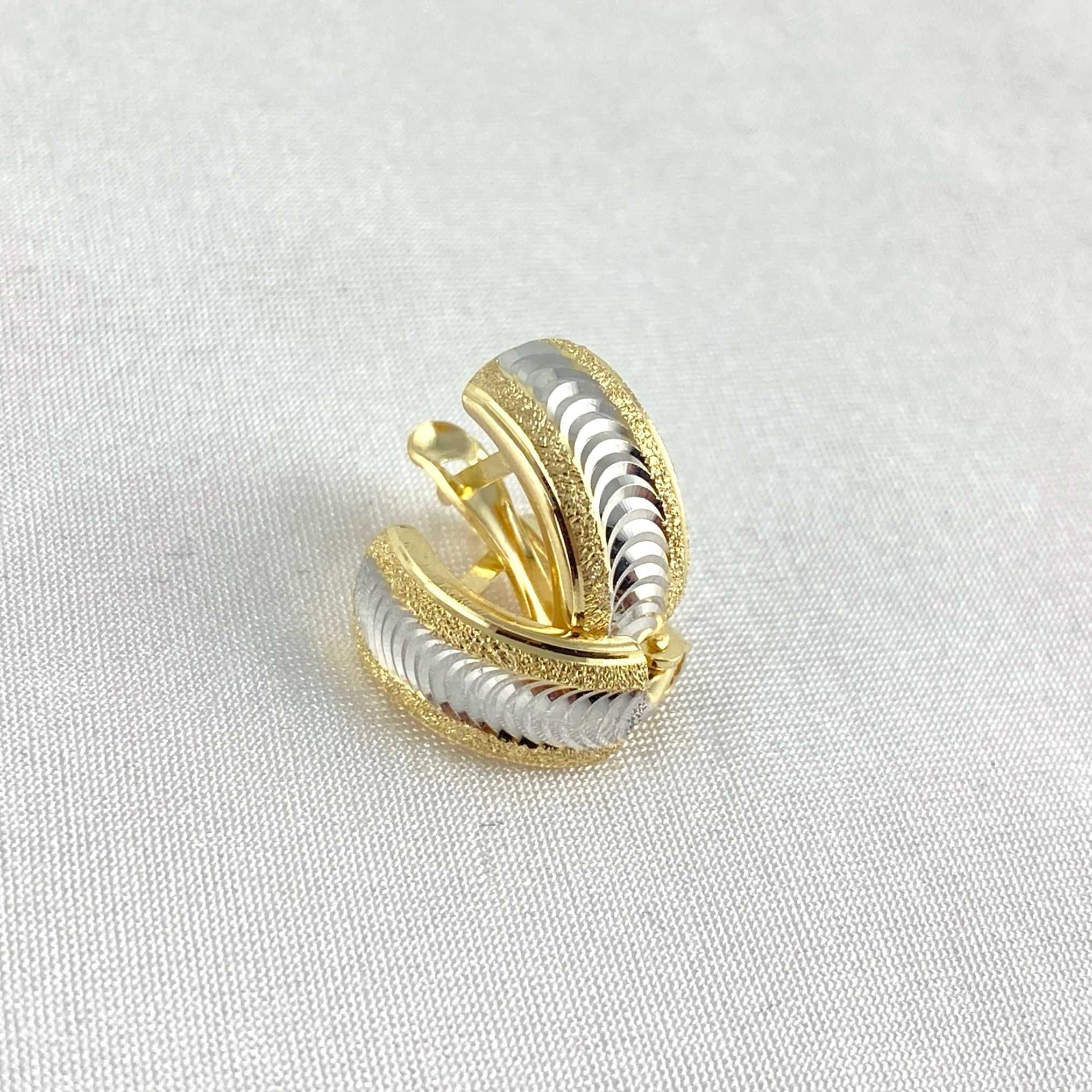 Zjawiskowe ZŁOTE kolczyki diamentowane zdobienie PR. 585 (14K)