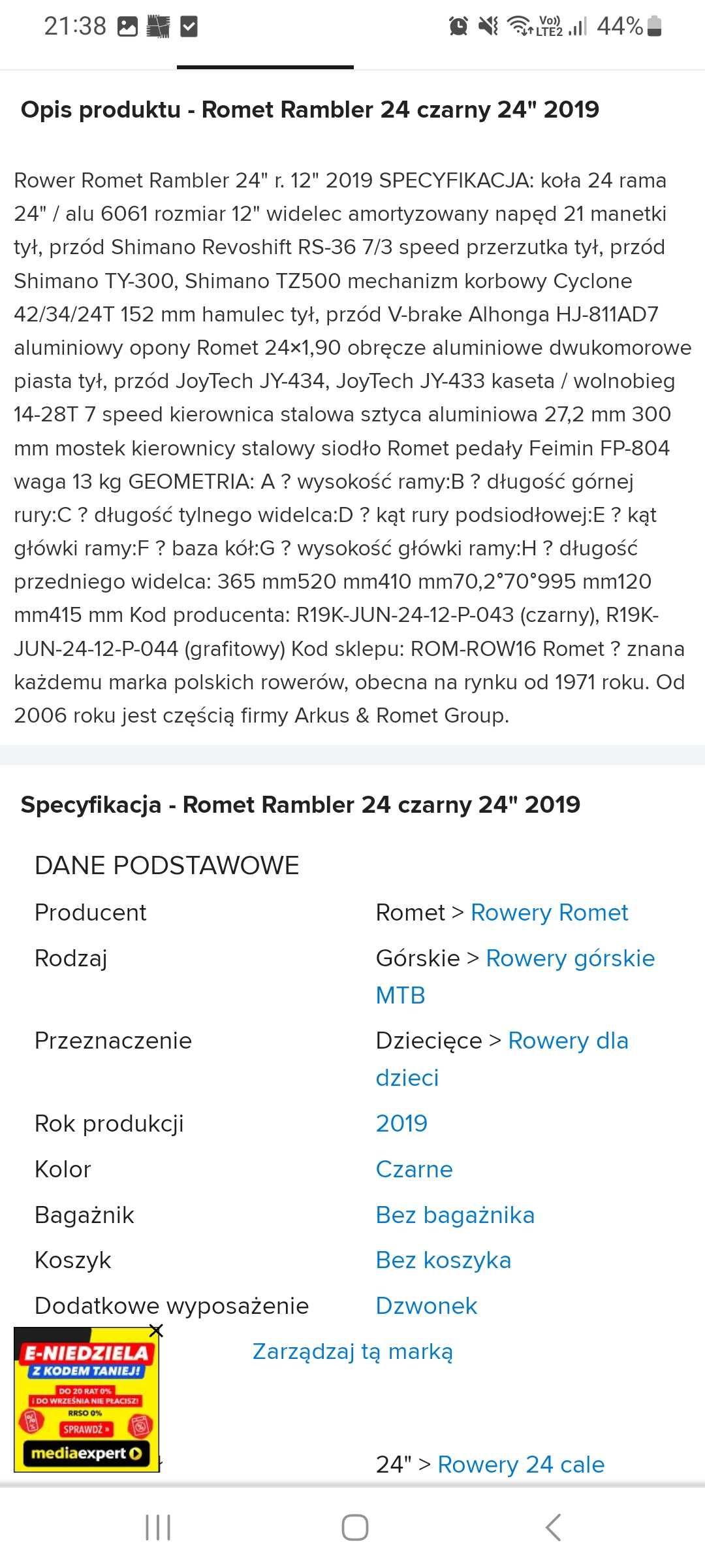 Rower ROMET "24"