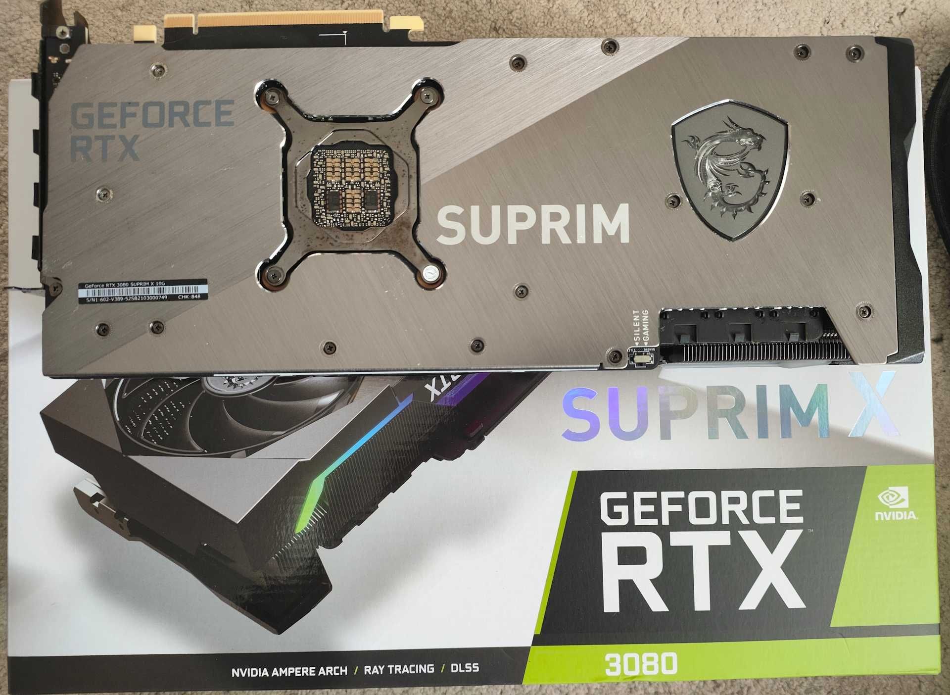 MSI Geforce RTX 3080 SUPRIM X em caixa