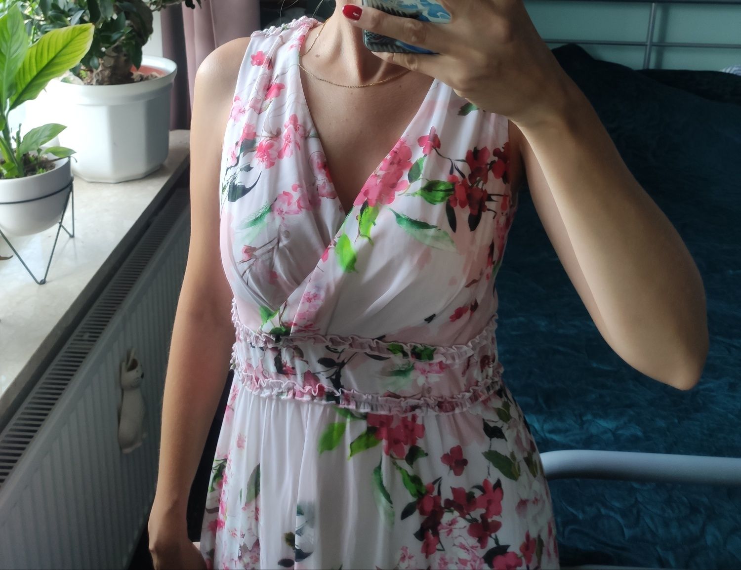 Sprzedam piękną, nową, długą sukienkę w kwiaty. Orsay