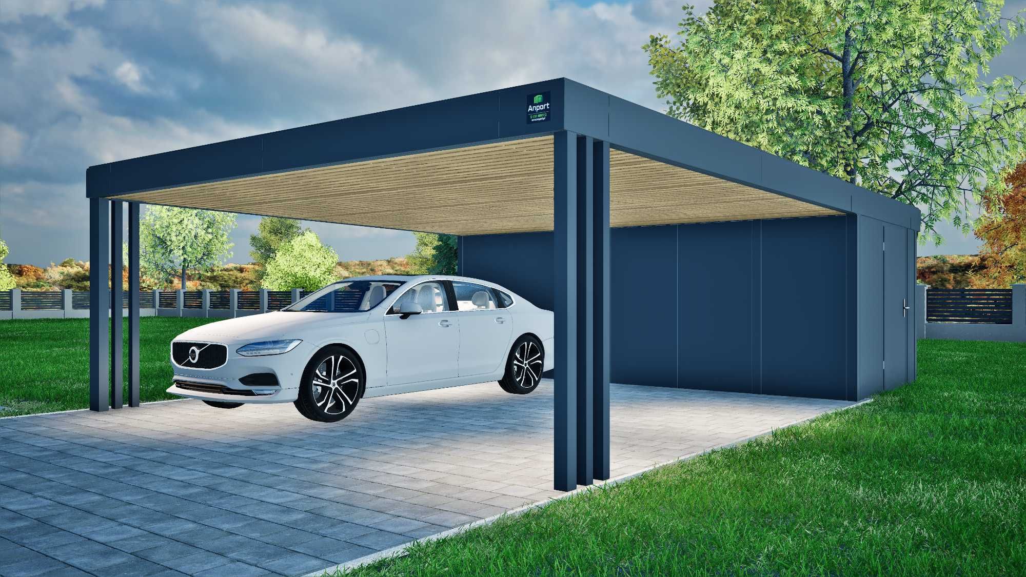 Carport 6x5,5, wiaty garażowe, wiata na samochód, wiata stalowa