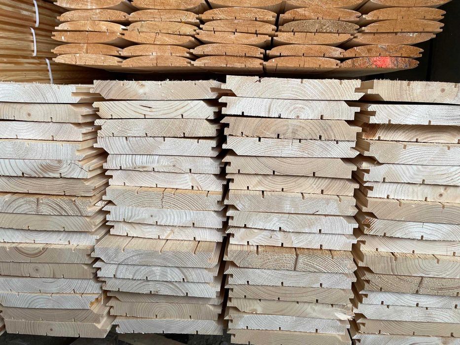 DESKI ELEWACYJNE Drewno Bal Płaskie Płazy Ściany Elewacje Budynki