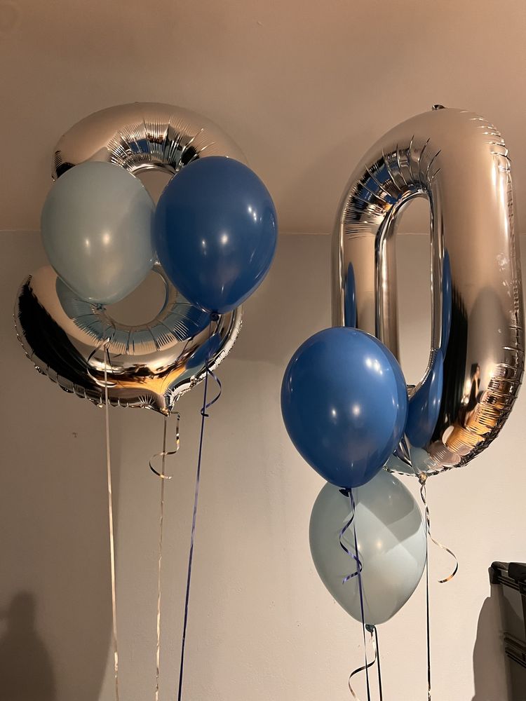 Balony z helem cyferki i małe