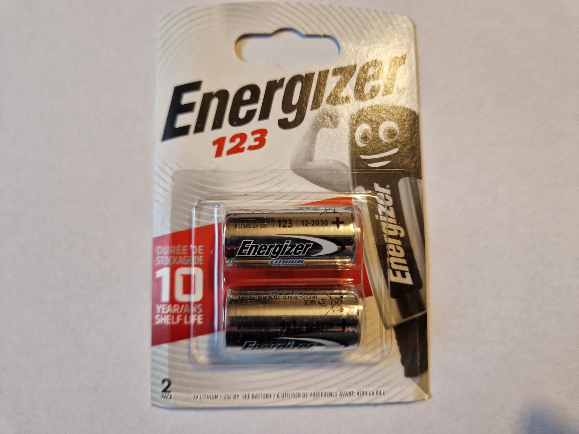 Bateria Energizer CR123 - 2 szt