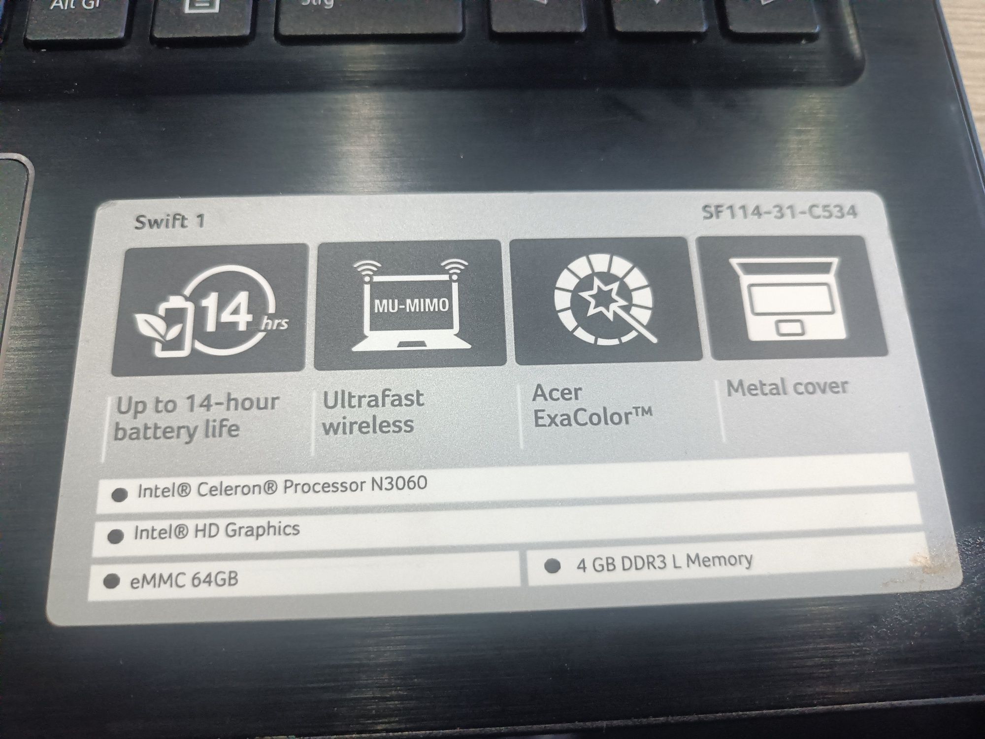 Laptop Acer Swift 1