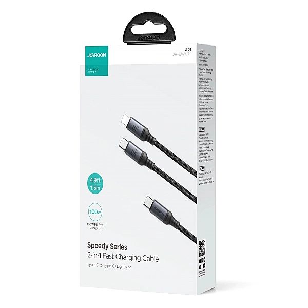 Kabel 2 w 1 Joyroom speedy series SA21-1T2 USB-C - USB-C / Lightning 1