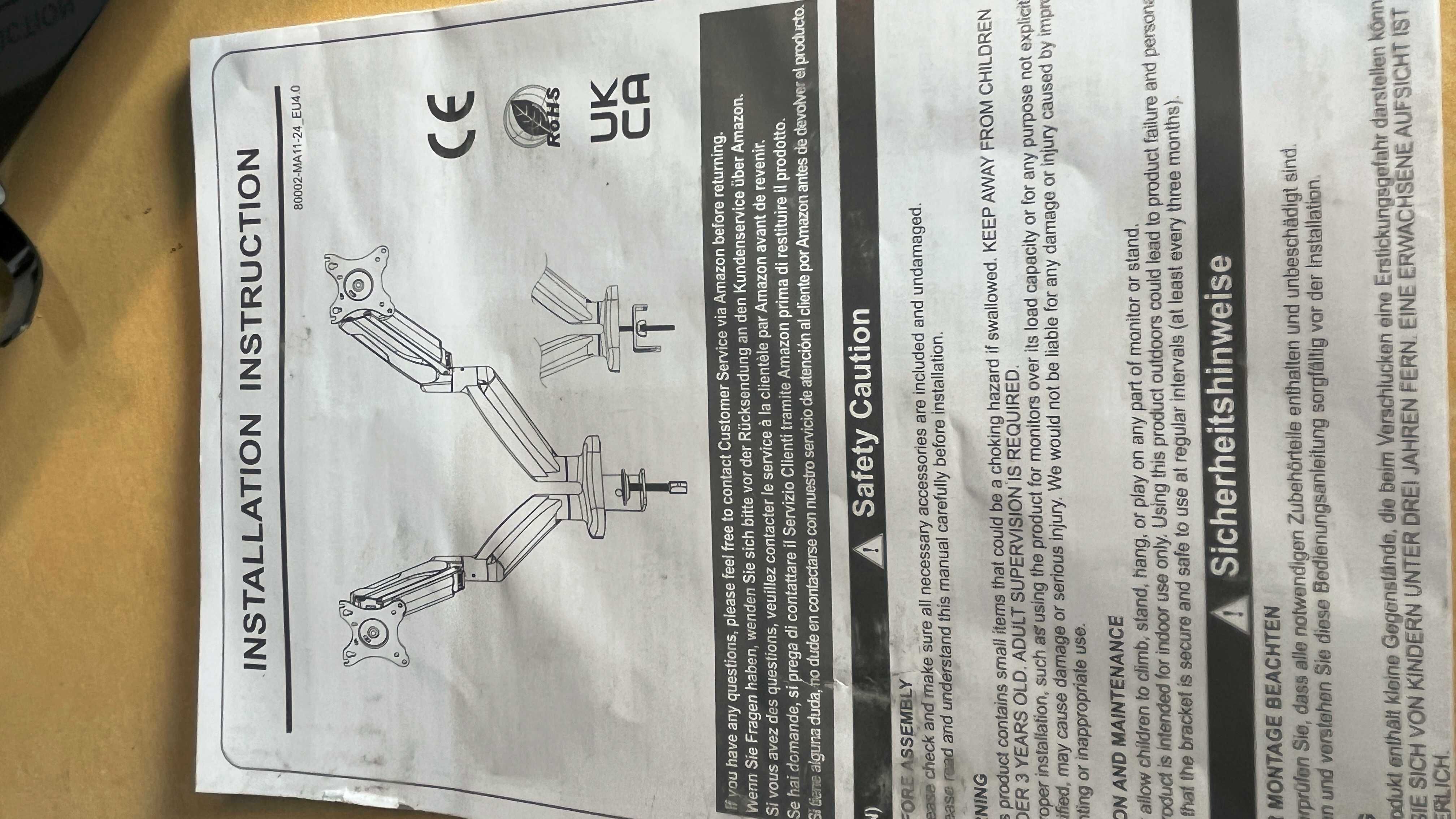 Podwójne ramię, uchwyt, stojak do monitora PC, 13-32 cali, EV005 spm60