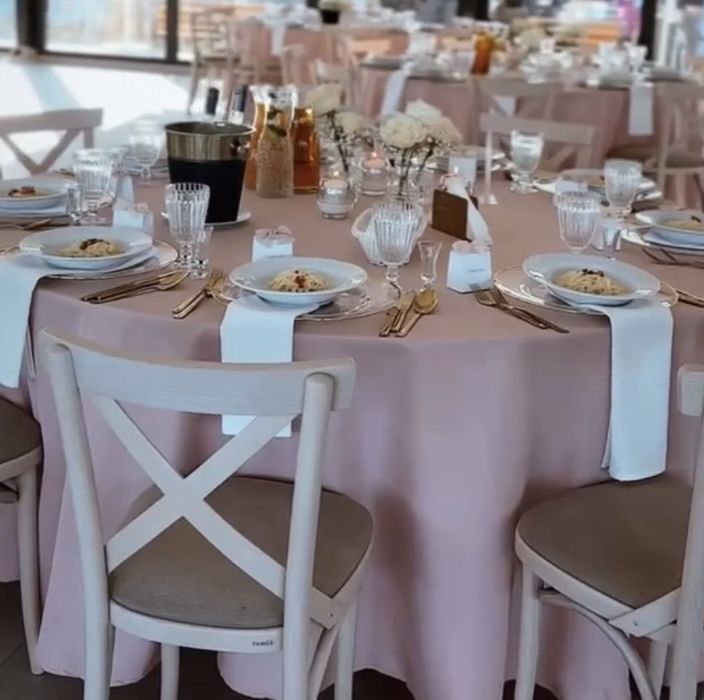 Obrusy weselne brudny róż