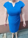 Niebieska elegancka sukienka 44