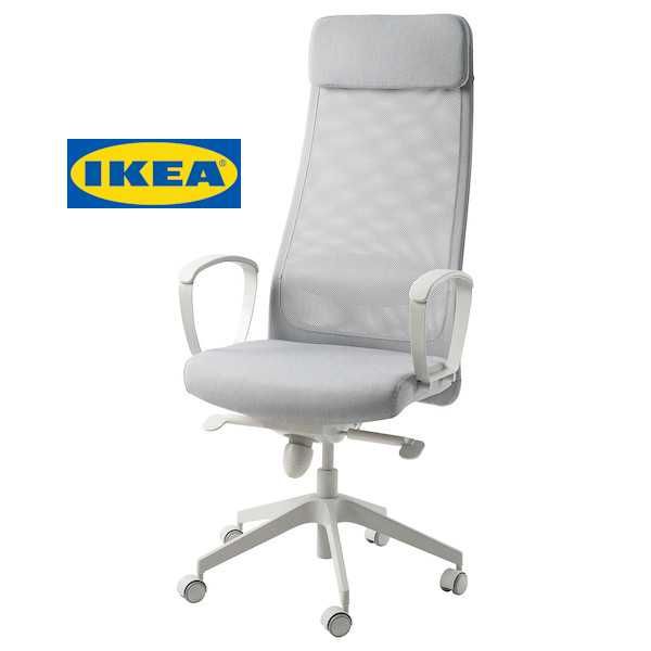 Нове Офісне крісло IKEA MARKUS. Гарантія 12 місяців. Cвітло-сіре
