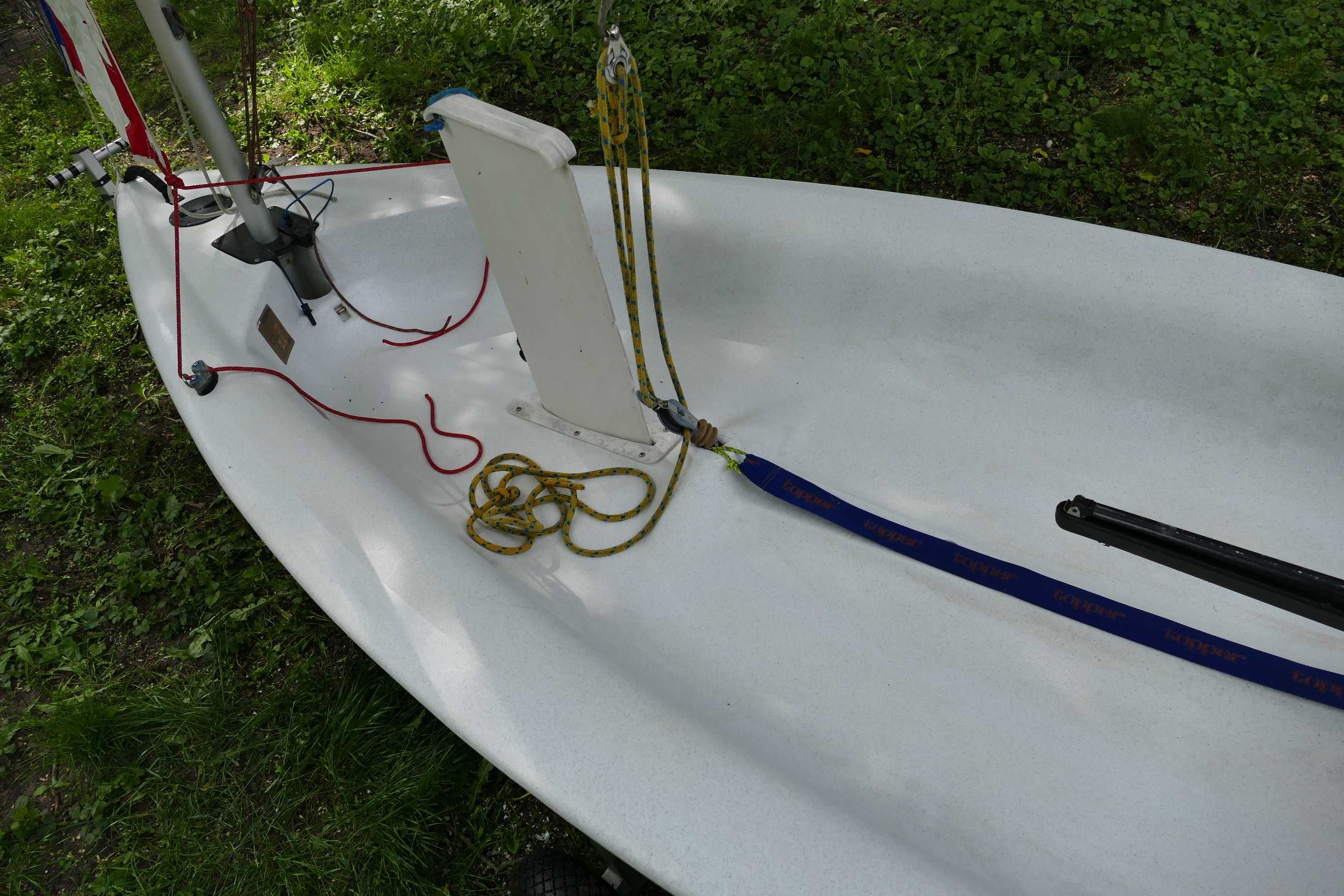 Łódź żaglowa żaglówka Topper Topaz Taz Optimist 2.95m + wózek