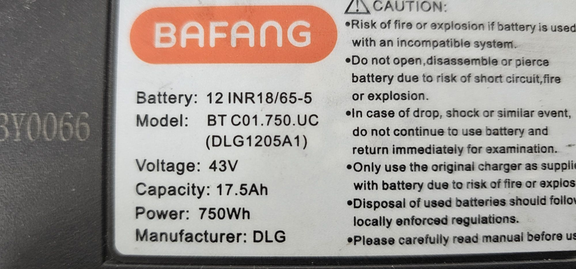Bateria 36V Bafang w bagażnik