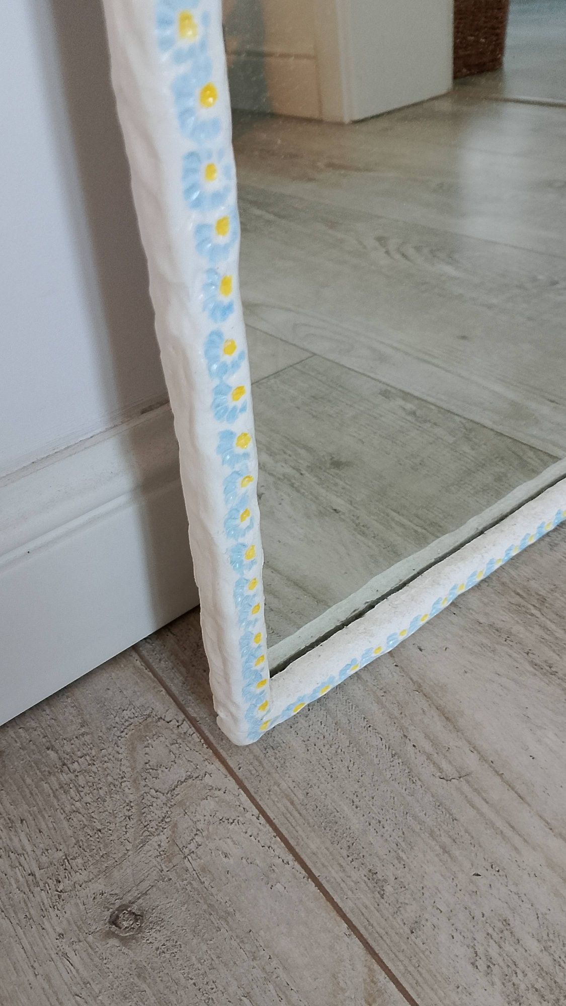 Stare lustro handmade retro zdobione