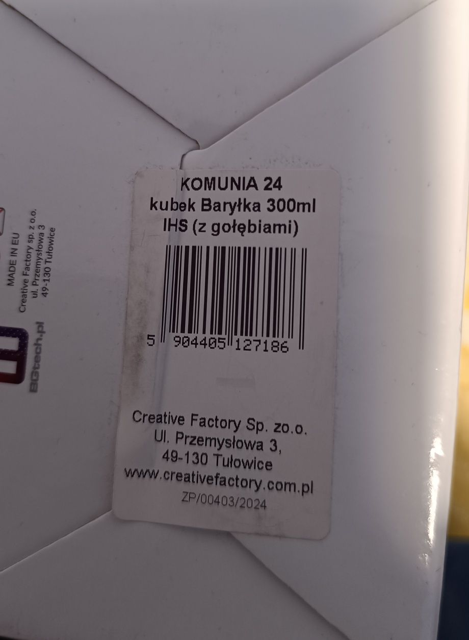 Kubek komunia prezent