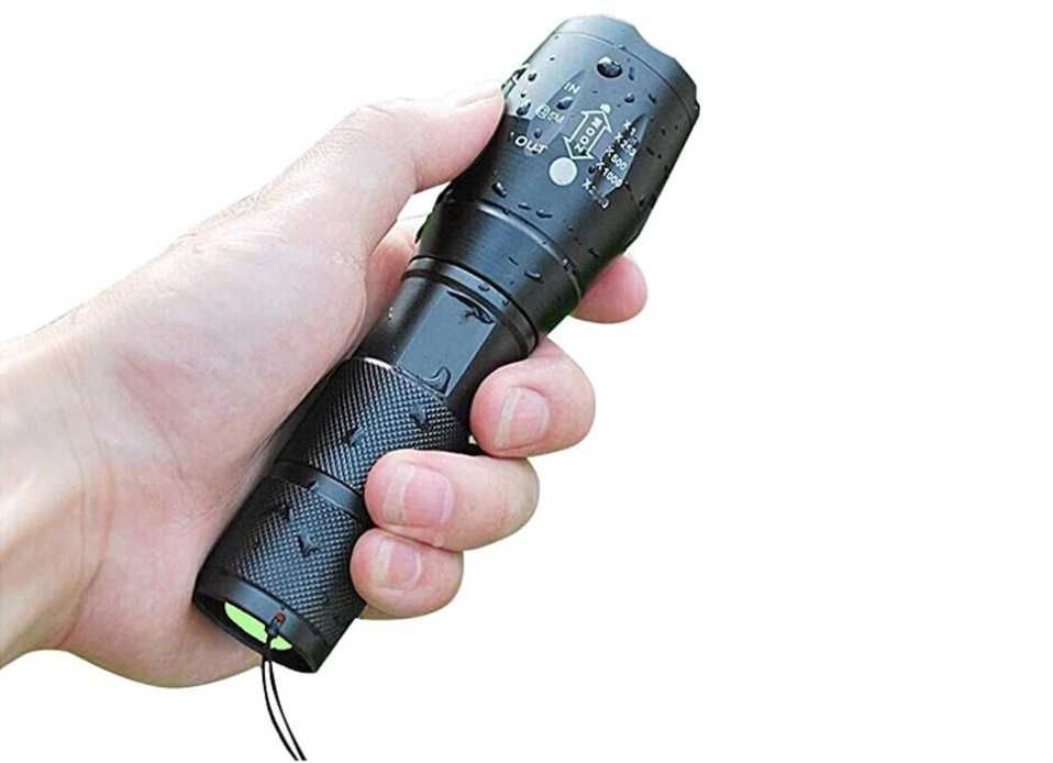 Фонарик Алюміній з Led- діодом T6 і акумулятором 18650 на 2000мАгодин