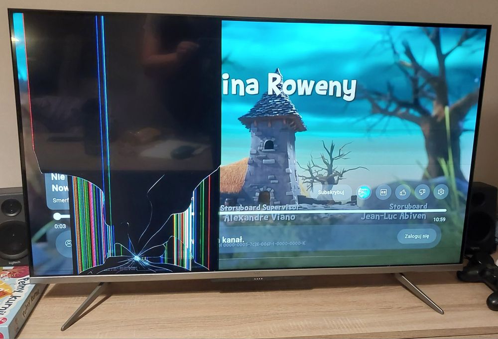 Telewizor TCL 43P715 43" LED 4K Android TV - uszkodzona matryca