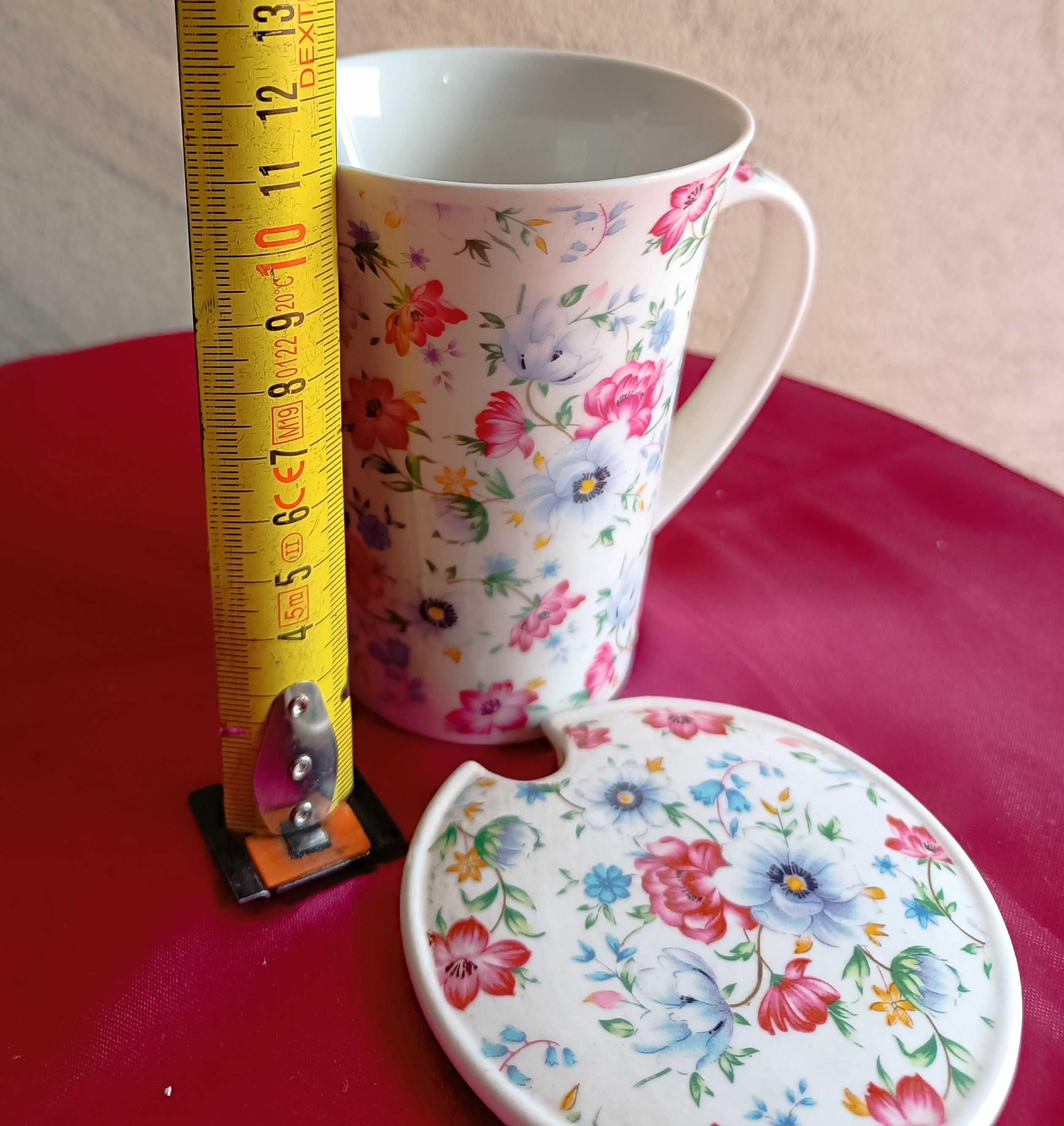 Chávena Termo de chá ou café, com colher em porcelana da China