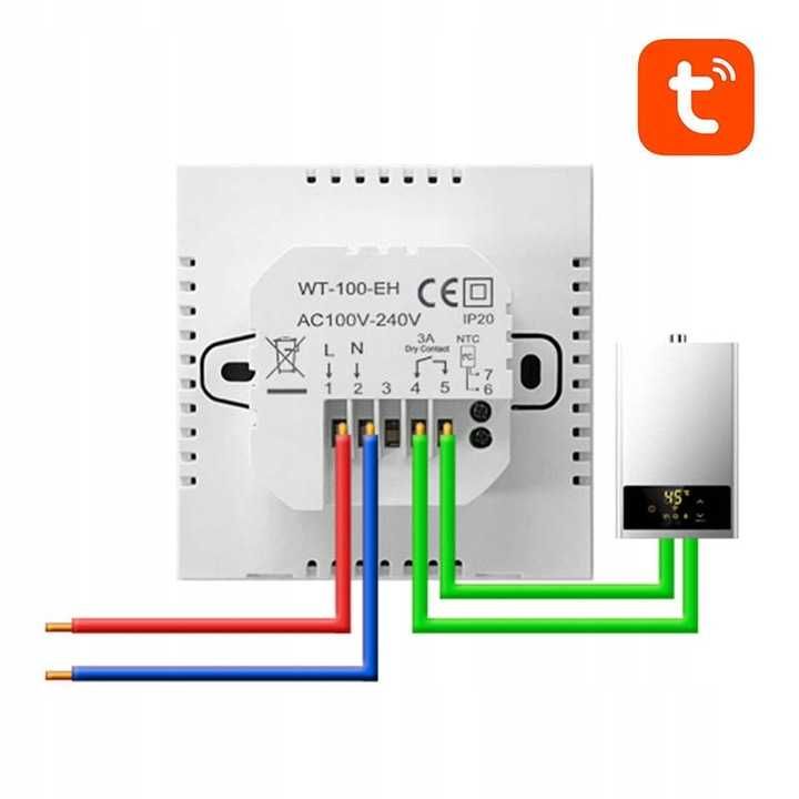 AVATTO INTELIGENTNY Termostat Sterownik do wody bojlera TEMPERATURY