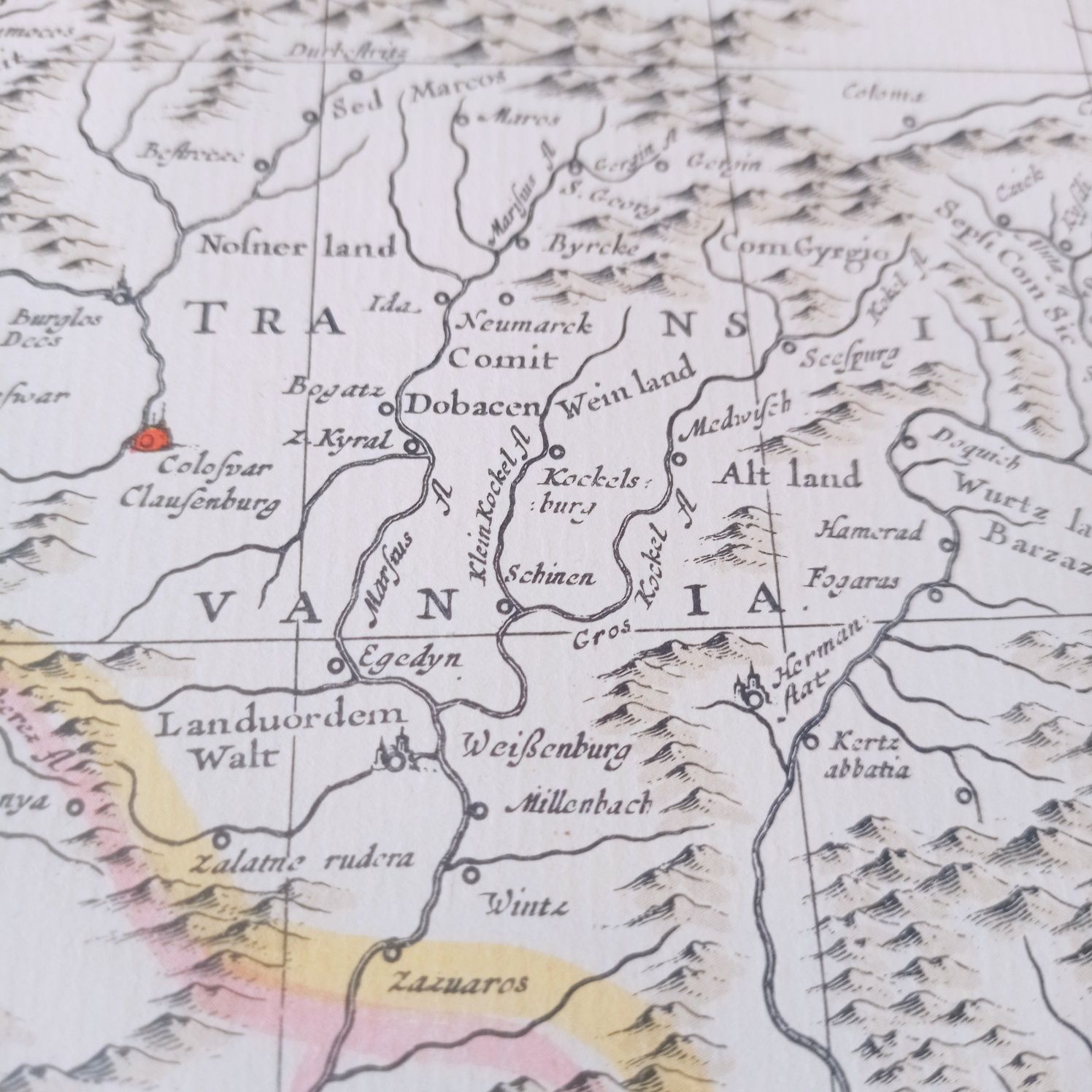 Mapa reprint rzeka Dunaj 1989 r. w tubie