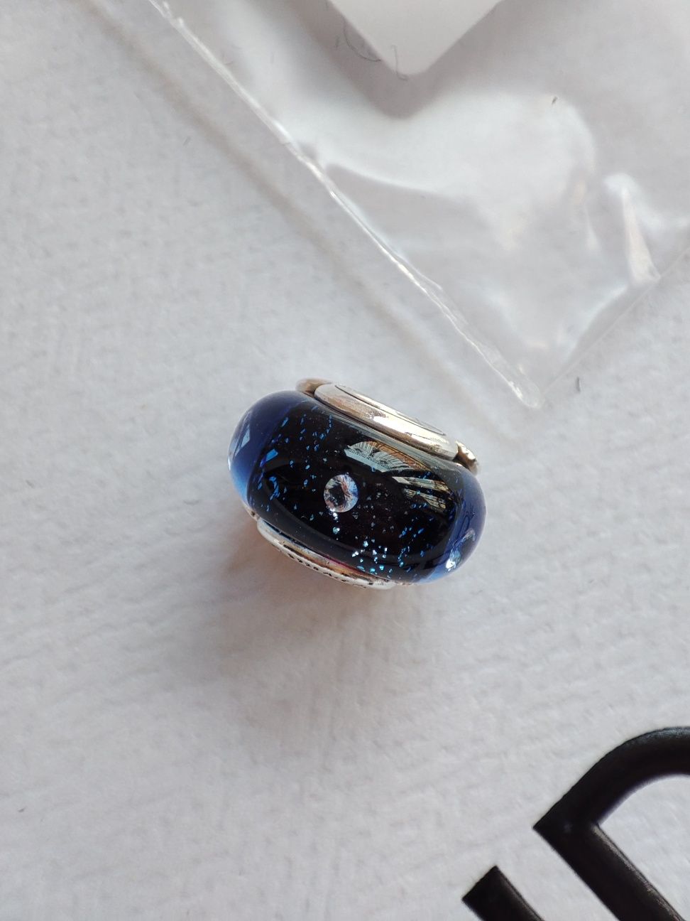 Nowy oryginalny charms Pandora Murano myszka minie/ mickey srebrny