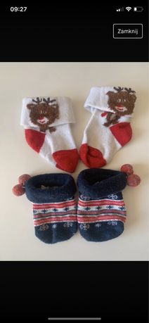 Skarpetki świąteczne dla noworodka niemowlaka Reserved 50-56