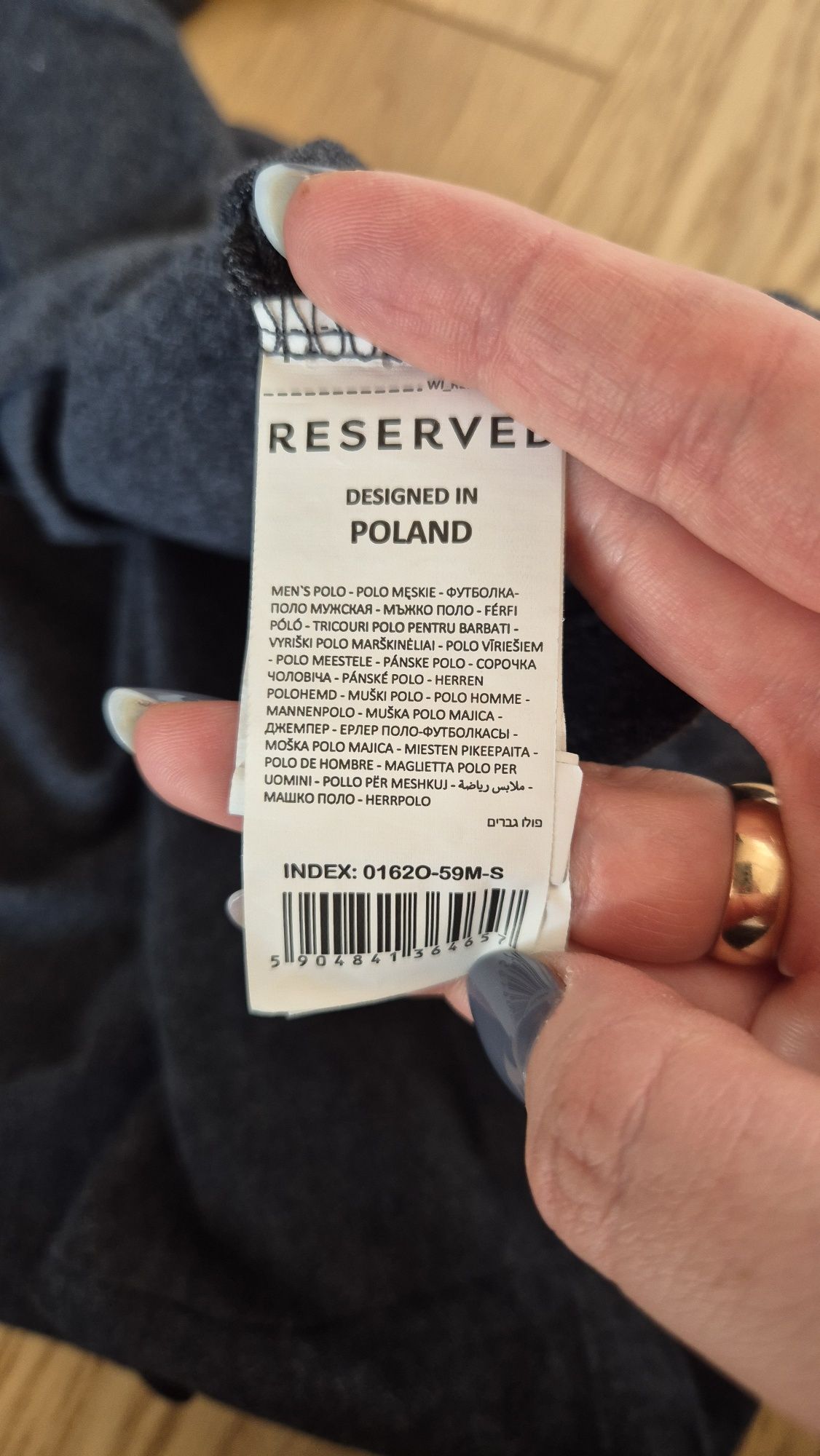 Męska grafitowa koszulka Polo Reserved Basic S