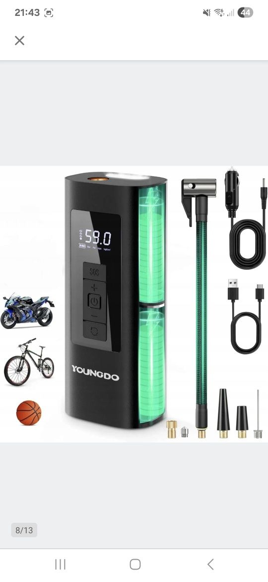Pompka elektryczna Youngdo B0CGTFND3H czarny