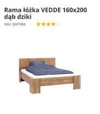 NOWE łóżko Jysk 160x200 Vedde i szczebelki