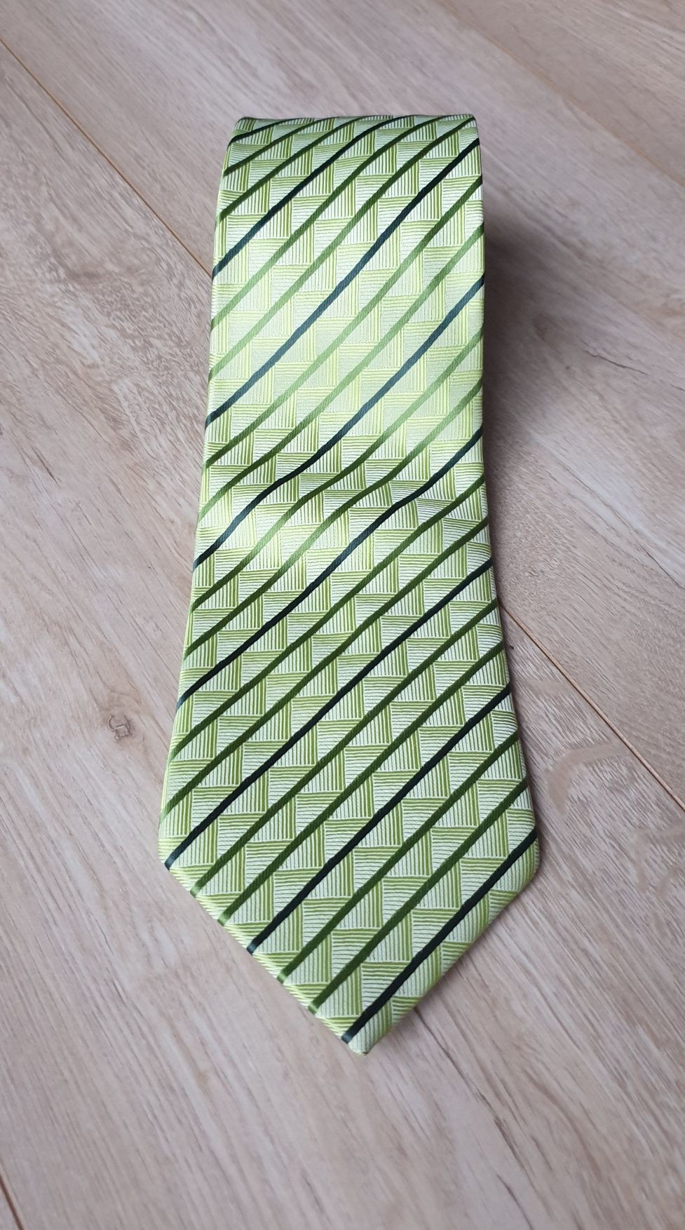 Krawat męski zielony pistacjowy