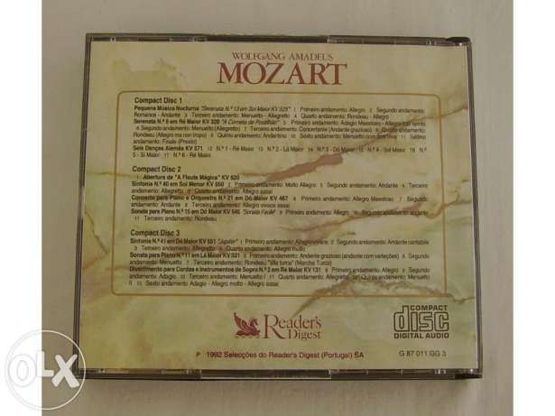 Caixa com 3 CD`s de Grandes Compositores -Wolfgang Amadeus Mozart