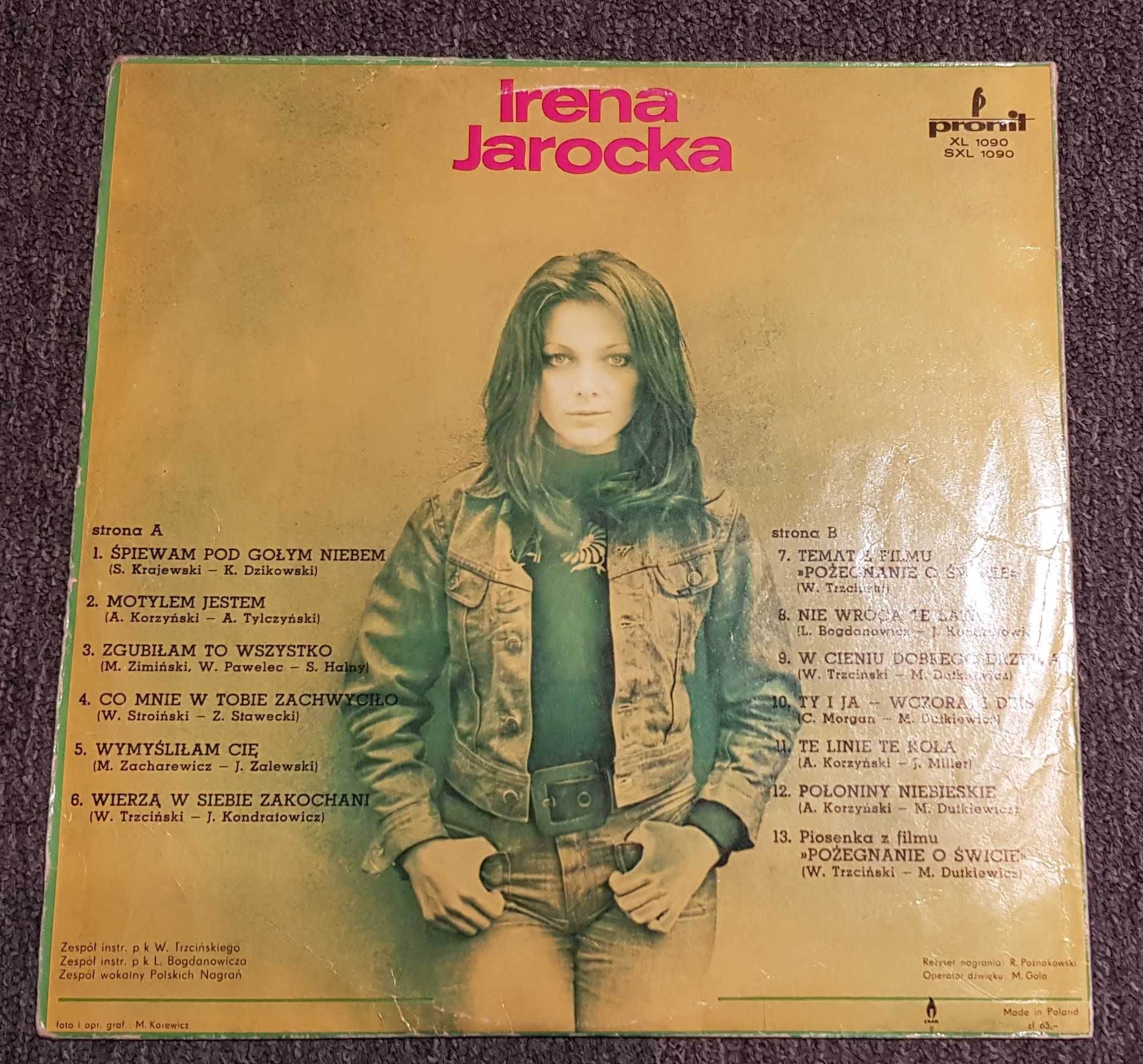 Płyta winylowa, Irena Jarocka, W cieniu dobrego drzewa, SXL 1090