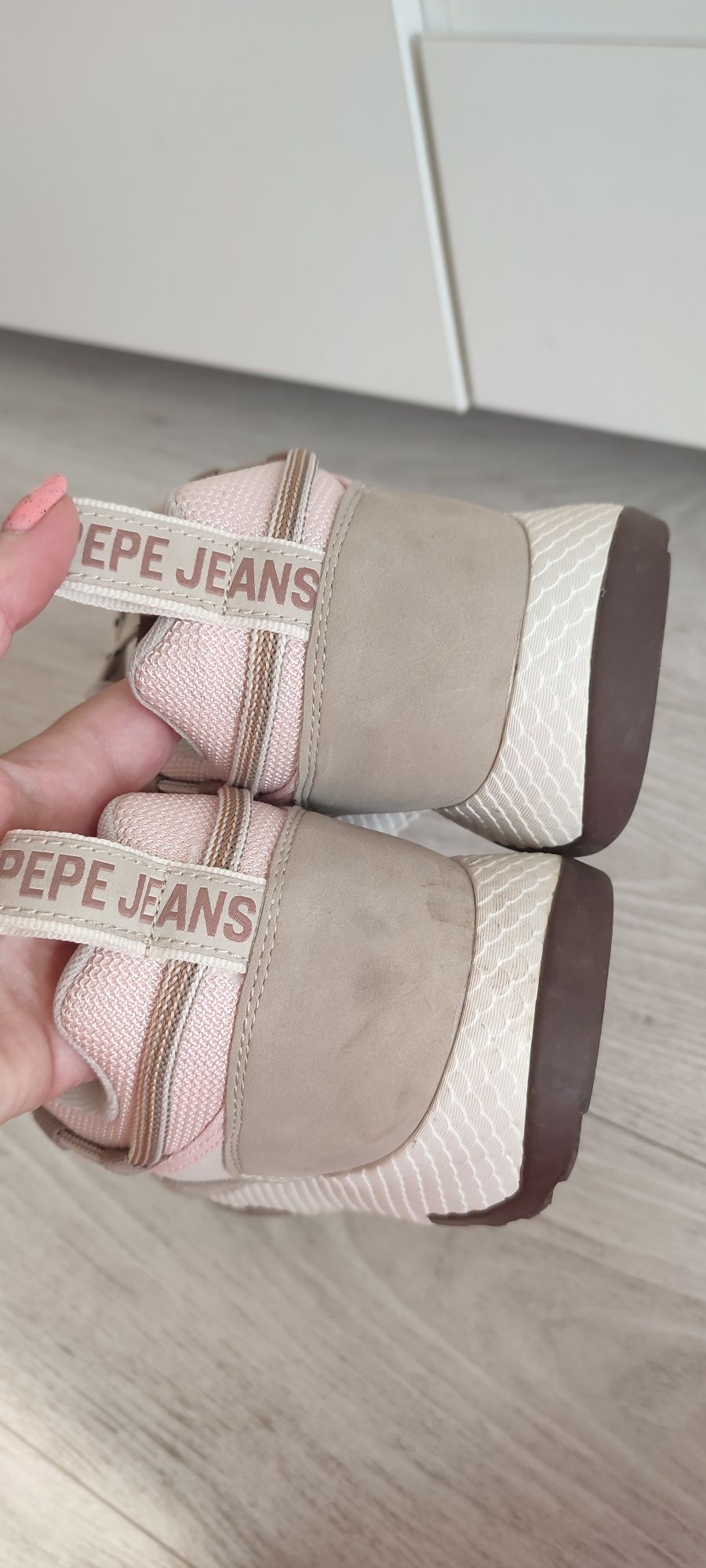 Sneakersy Pepe jeans KoKo Palmer 41 beżowe jasne buty sportowe