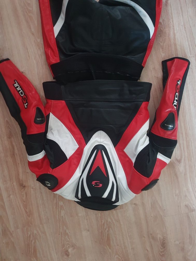 Kombinezon motocyklowy z garbem,  skóra