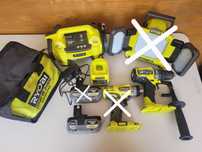 Ryobi One+ 18V Zestaw: Wkrętarka, Kompresor, 1x Aku
