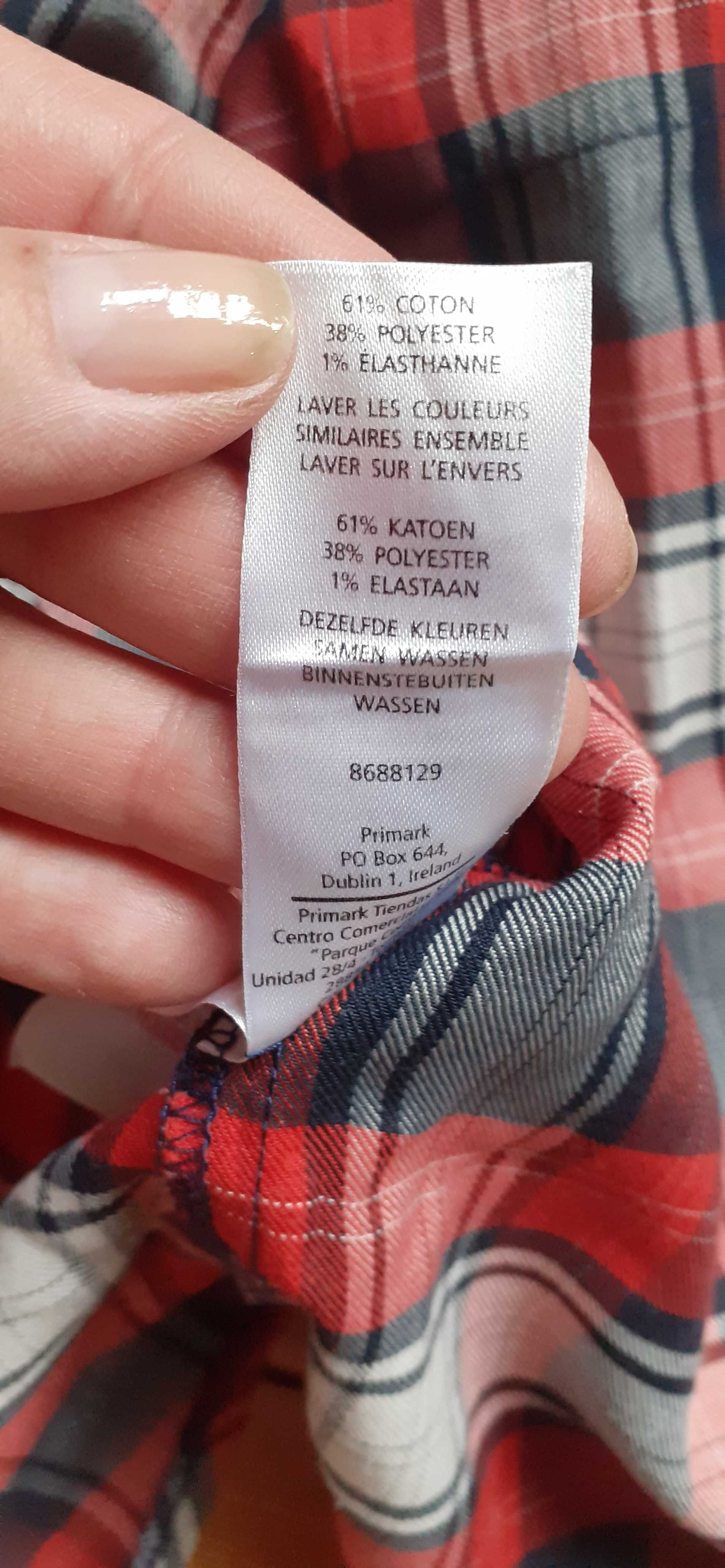 Koszula w kratę z ćwiekami M
