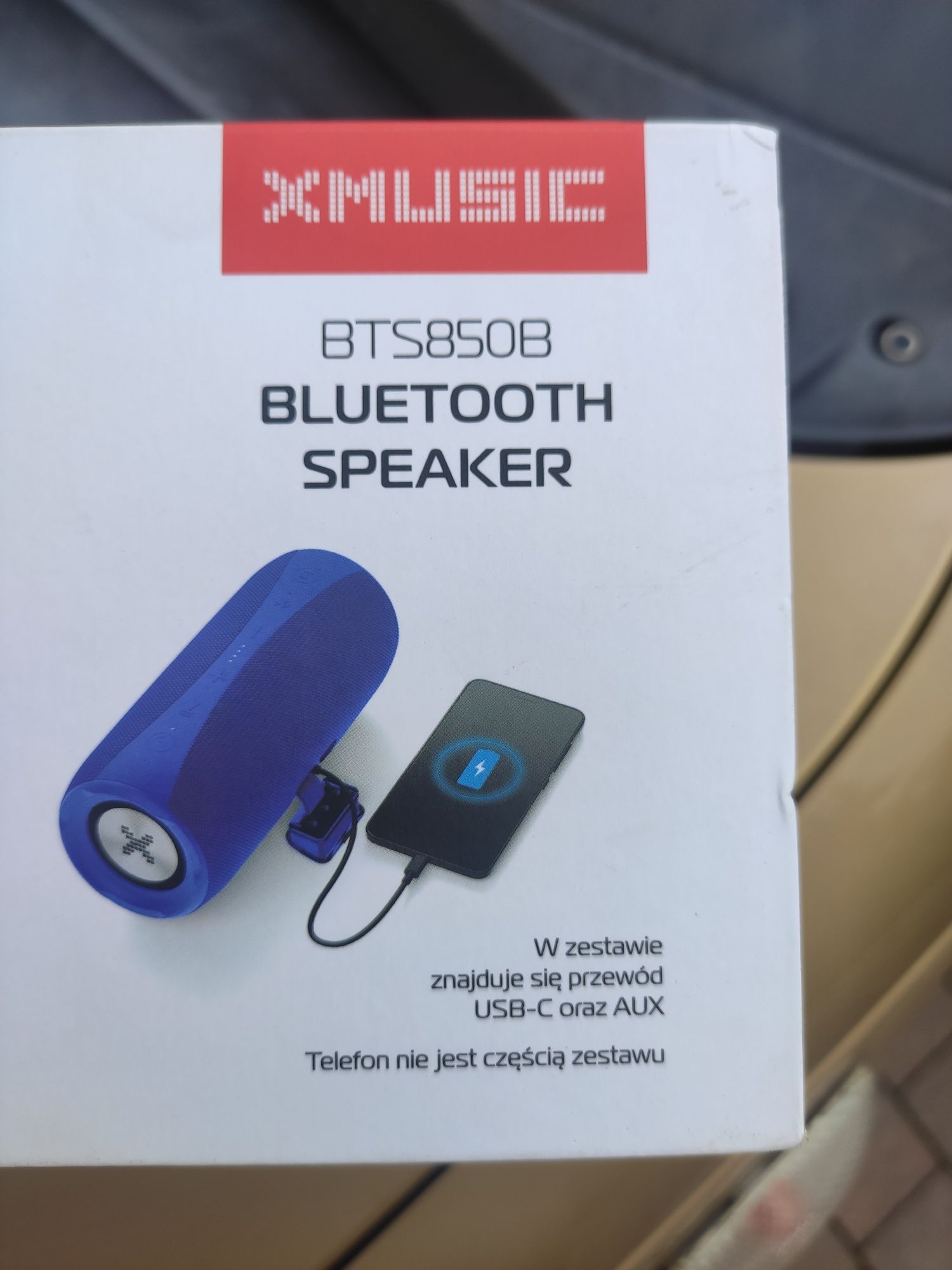 Głośnik mobilny XMUSIC BTS850B Radio FM Niebieski