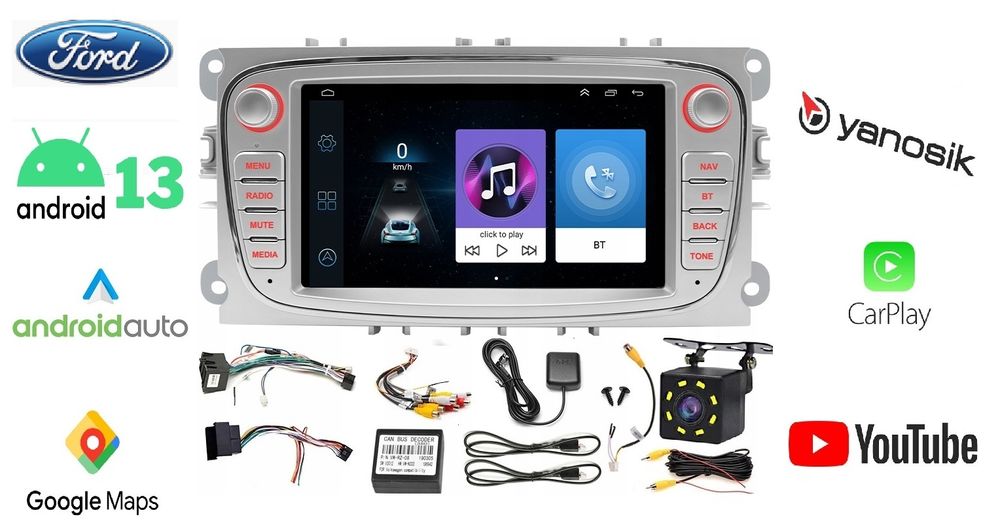 Radio Ford Android 14 2 GB/32GB Focus, C-Max, Mondeo mk4