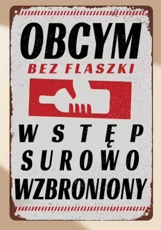 Wesoła Metalowa Tablica Ścienna