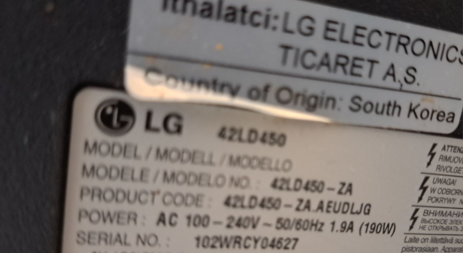 TV LG 42"FHD+pilot+dekoder DVB-T2