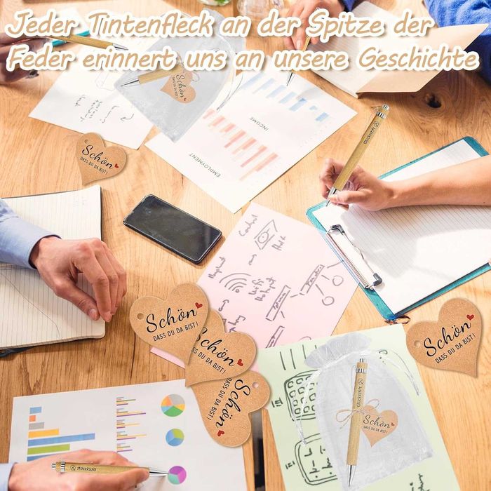 Zestaw długopisów, Szczęśliwe drewniane długopisy 25 szt. na prezenty