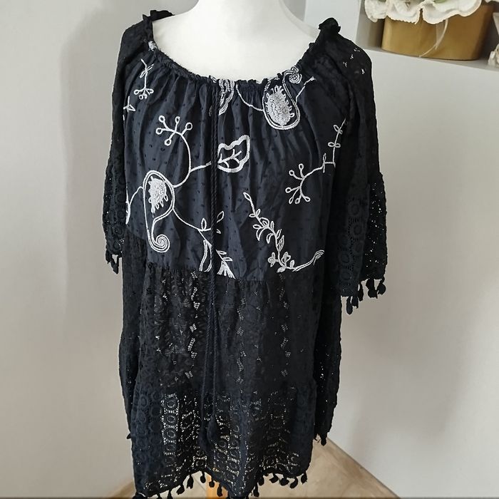 Sukienka Boho tunika frędzelki