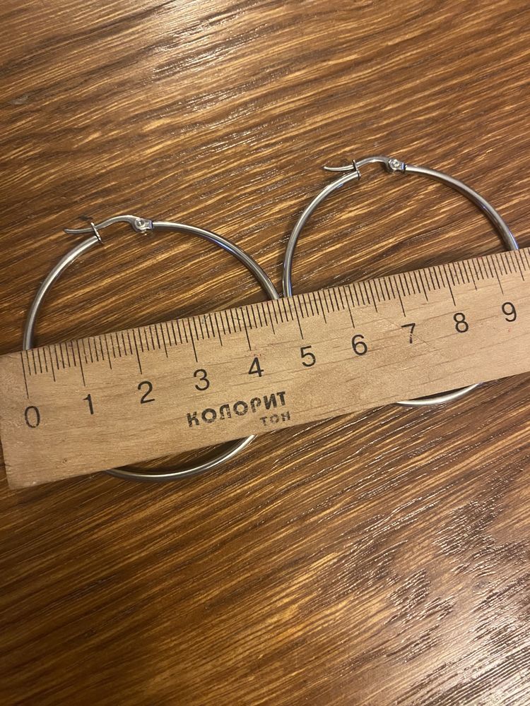 Серьги кольца новые
